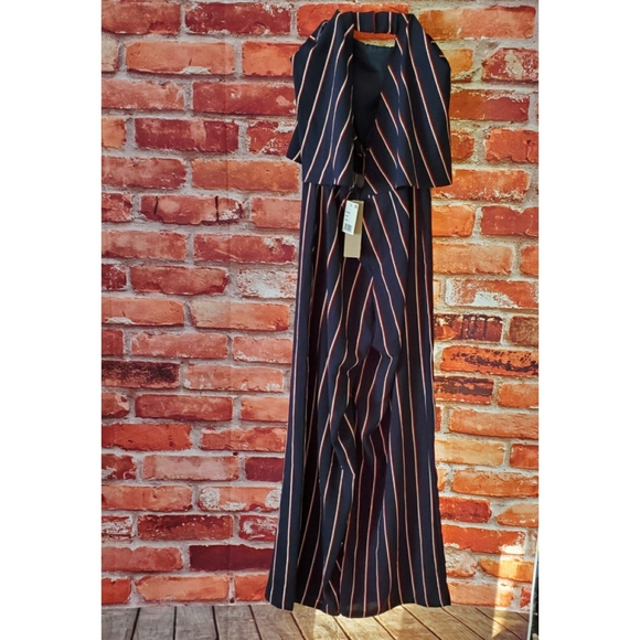 NWT Do+Be Open Back Navy Stapless Jumpsuit Small - Picture 5 of 7